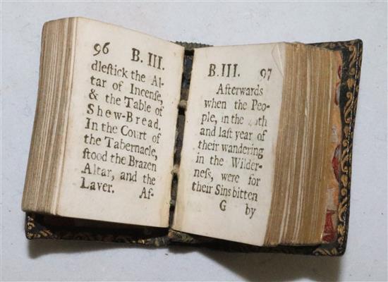 Miniature Printing: An early 18th century miniature Bible - Biblia or a Practical Summary of Ye Old and New Testaments,